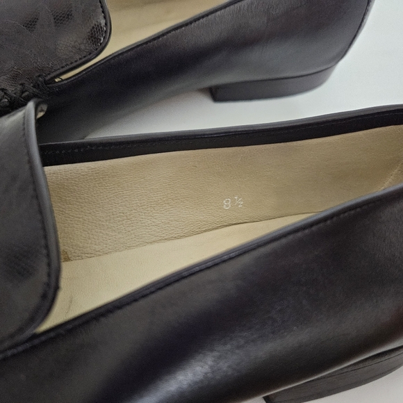 Escada Sport Black Embossed Slip-On Loafers Made in Italy 8.5 B - Picture 9 of 12